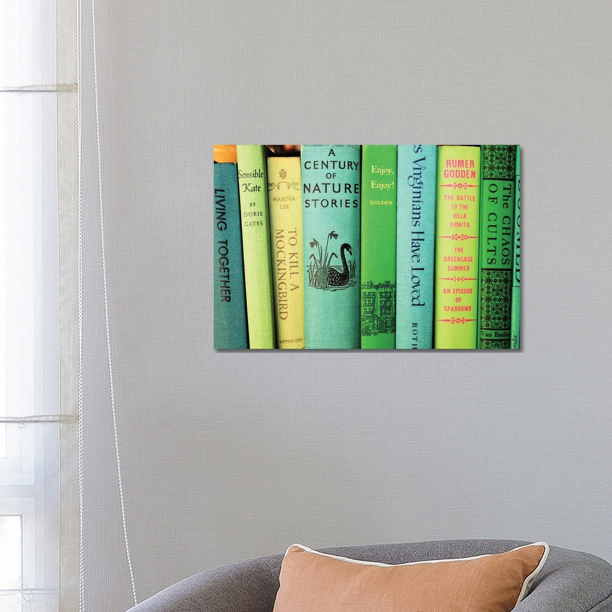 iCanvas "Green Vintage Spines" by Andrea Tarwater Canvas Print