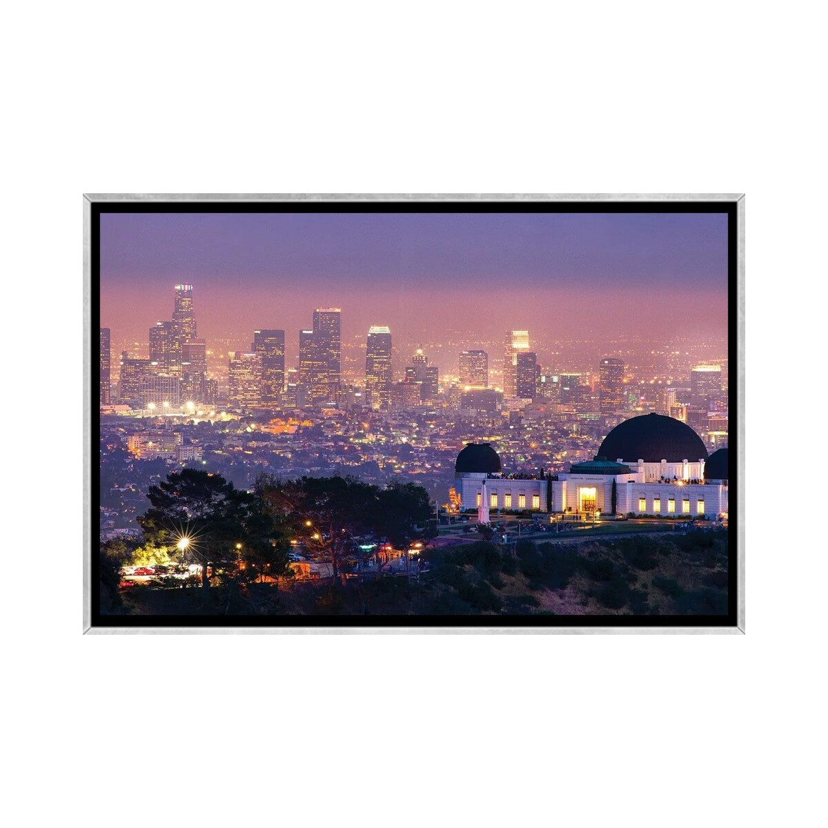 iCanvas "Griffith Park Observatory In Los Angeles" by Zoe Schumacher Framed