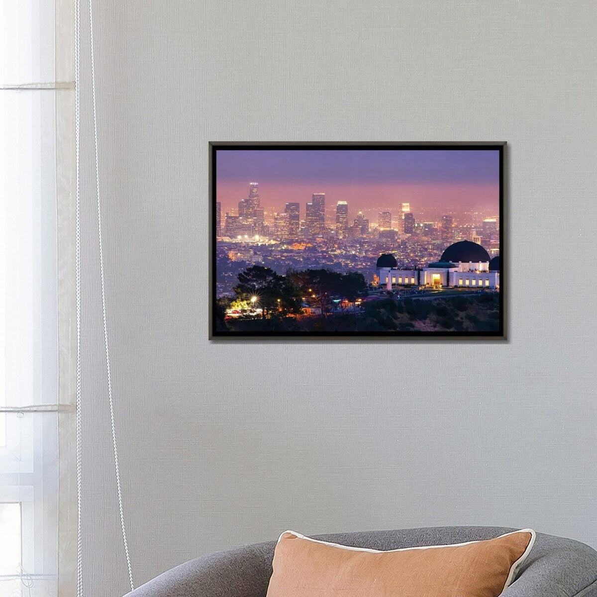 iCanvas "Griffith Park Observatory In Los Angeles" by Zoe Schumacher Framed