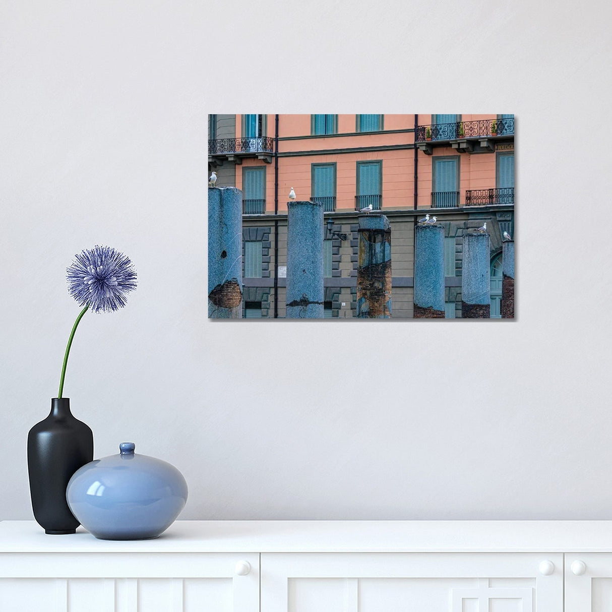 iCanvas "Gull Posts" by Chris Lord Canvas Print