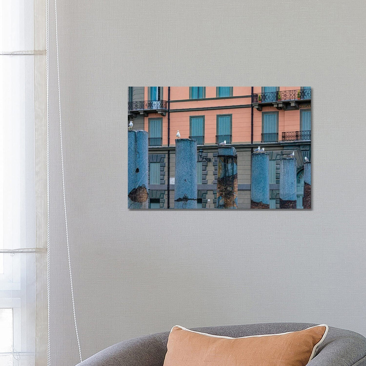 iCanvas "Gull Posts" by Chris Lord Canvas Print