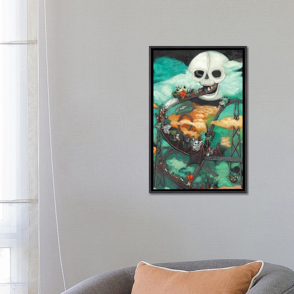 iCanvas "Halloween Moon" by Kelly Ann Kost Framed