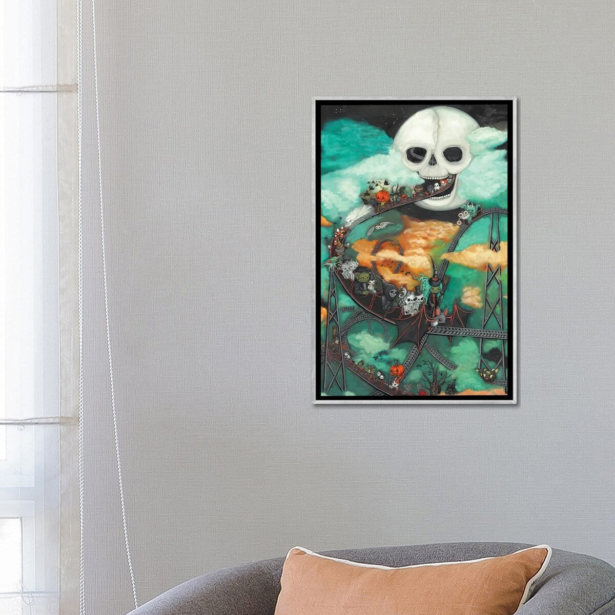 iCanvas "Halloween Moon" by Kelly Ann Kost Framed
