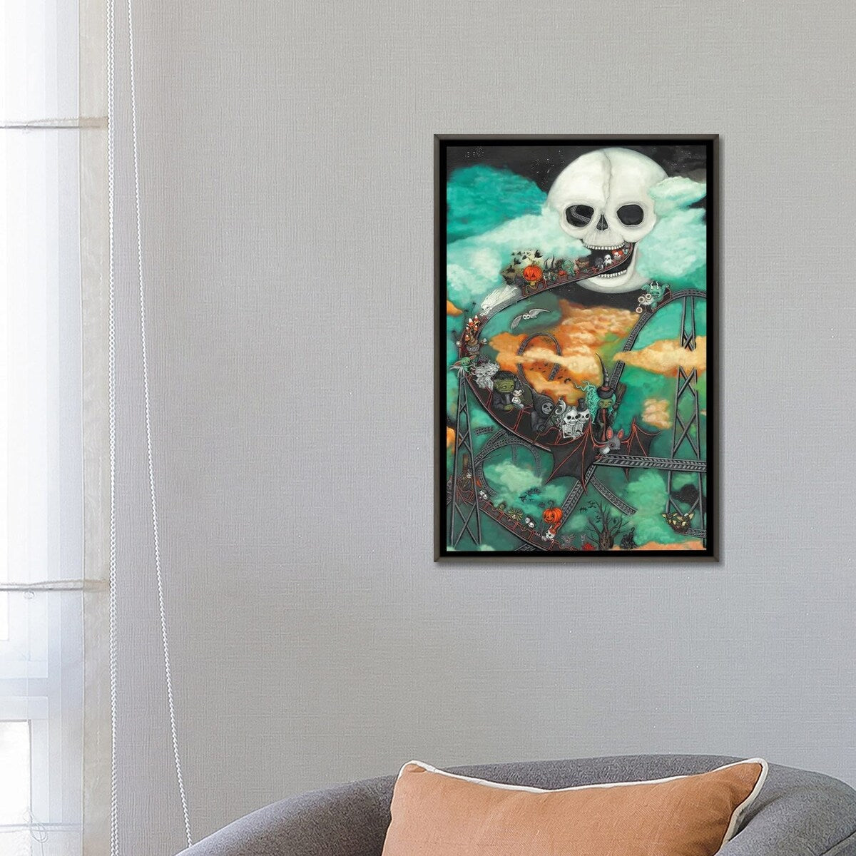 iCanvas "Halloween Moon" by Kelly Ann Kost Framed