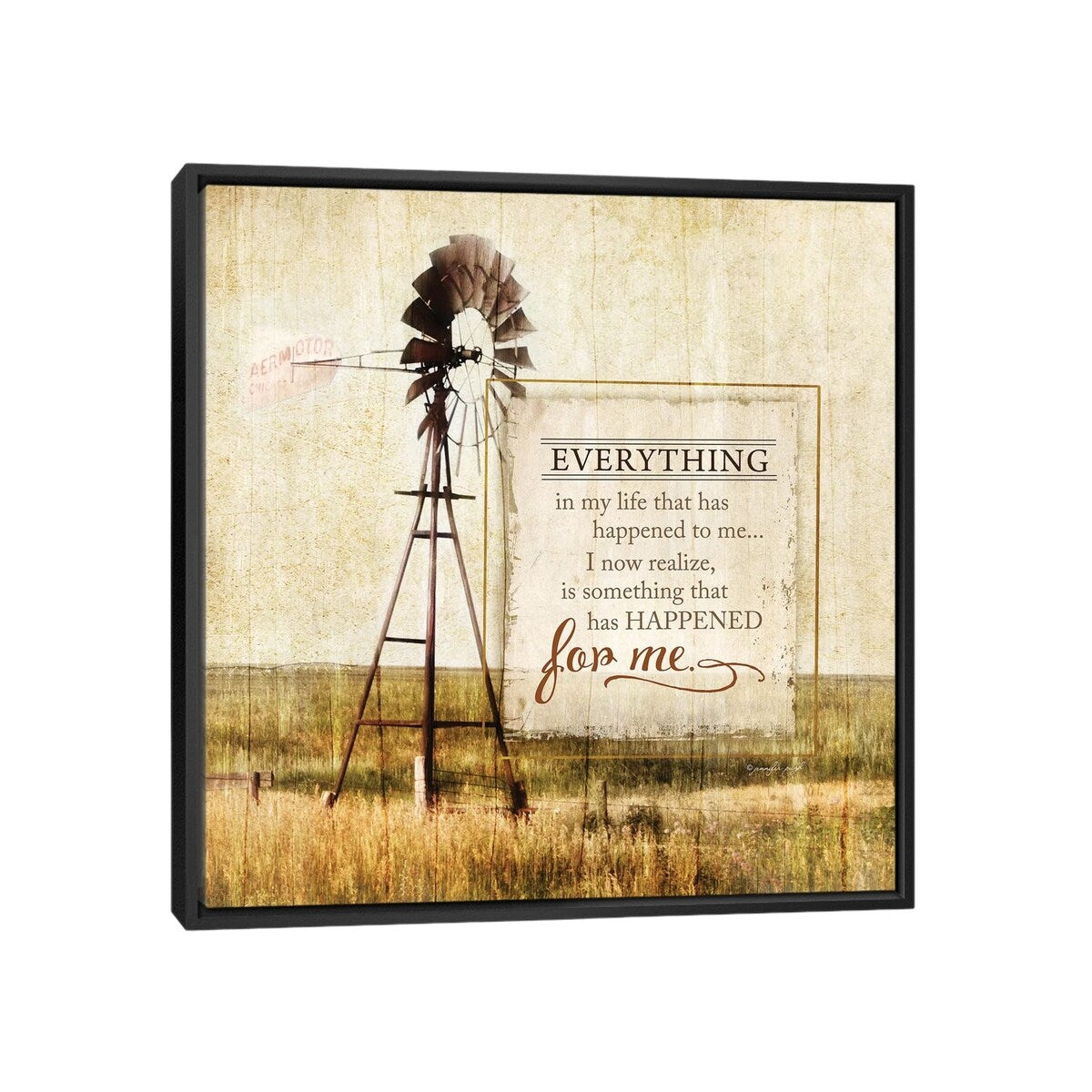 iCanvas "Happened For Me" by Jennifer Pugh Framed