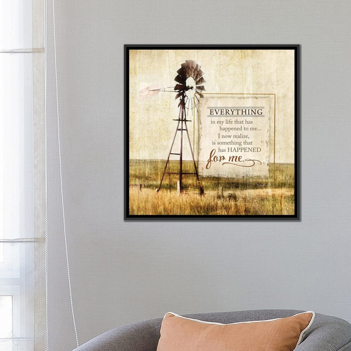 iCanvas "Happened For Me" by Jennifer Pugh Framed