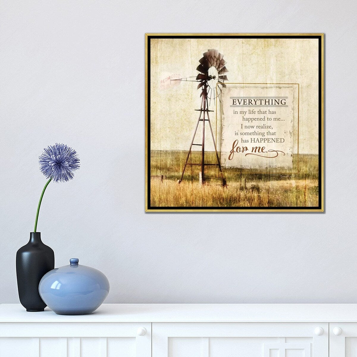 iCanvas "Happened For Me" by Jennifer Pugh Framed