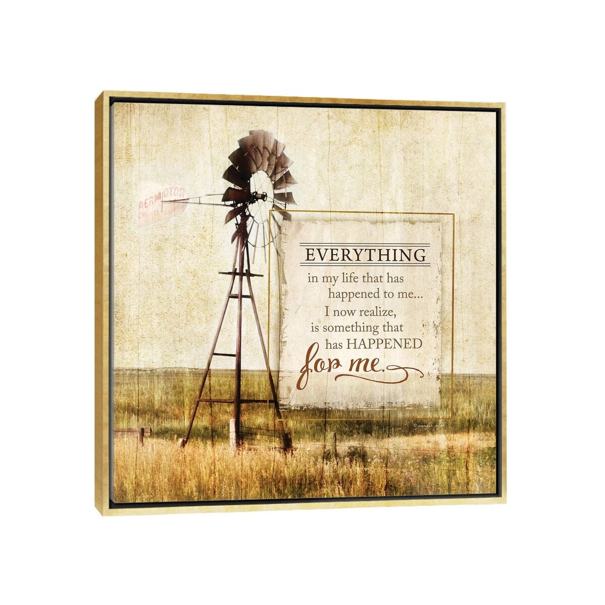 iCanvas "Happened For Me" by Jennifer Pugh Framed