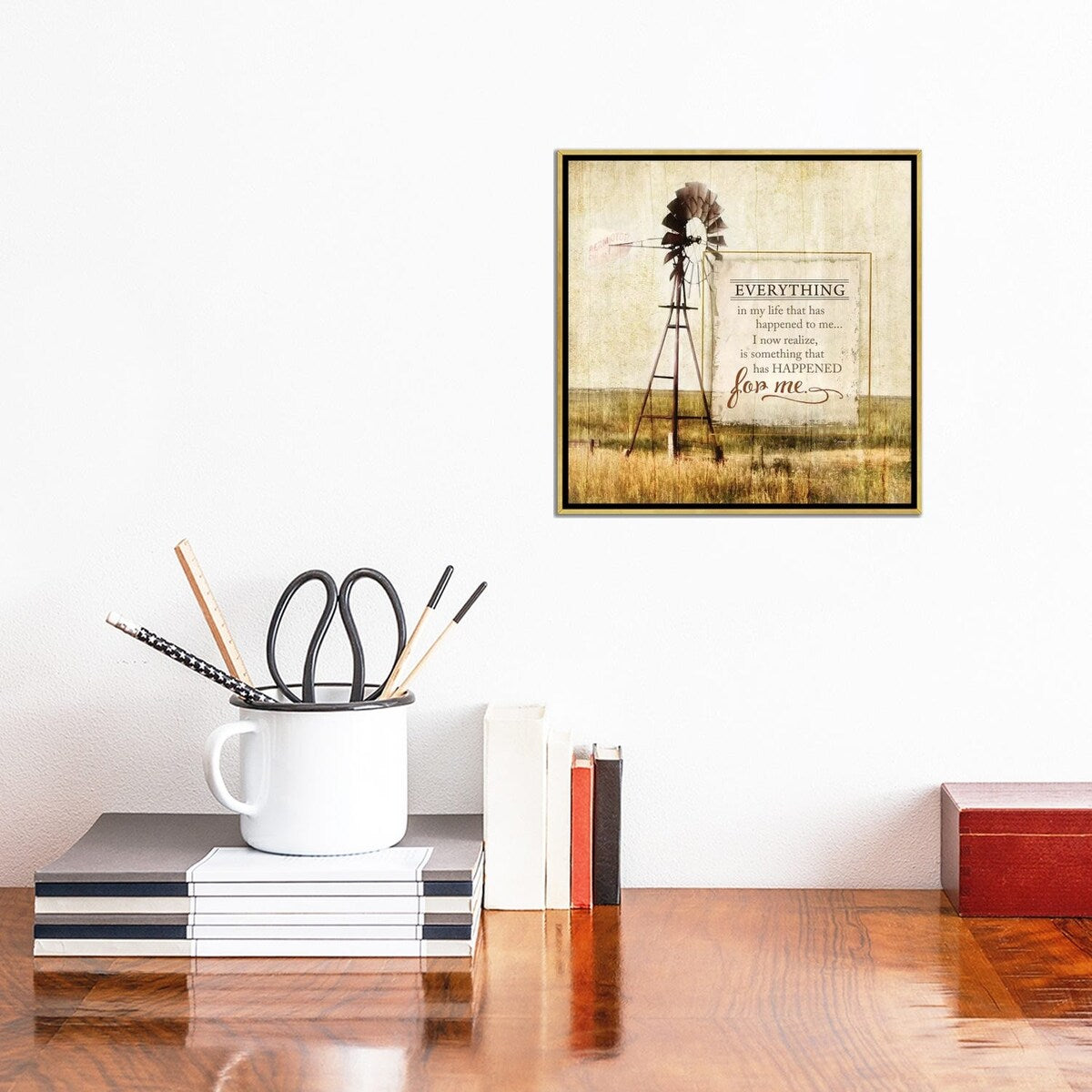 iCanvas "Happened For Me" by Jennifer Pugh Framed