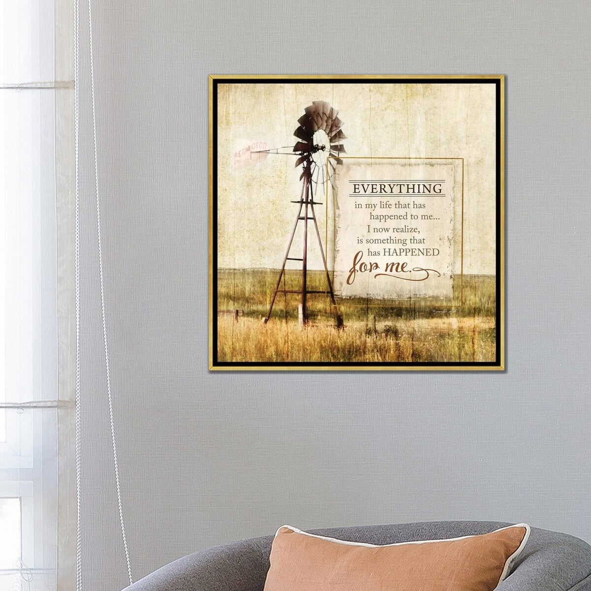 iCanvas "Happened For Me" by Jennifer Pugh Framed