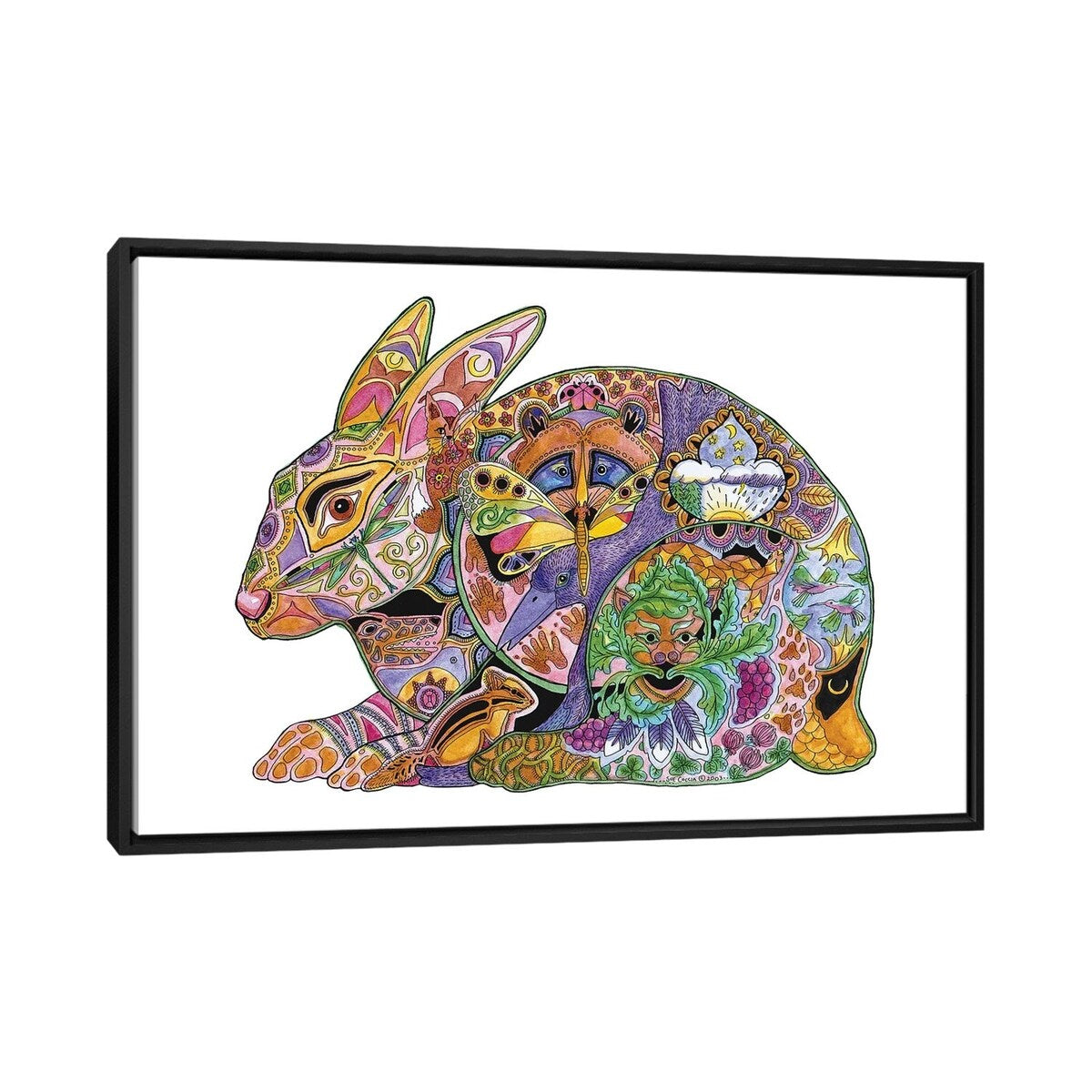 iCanvas "Hare" by Sue Coccia Framed