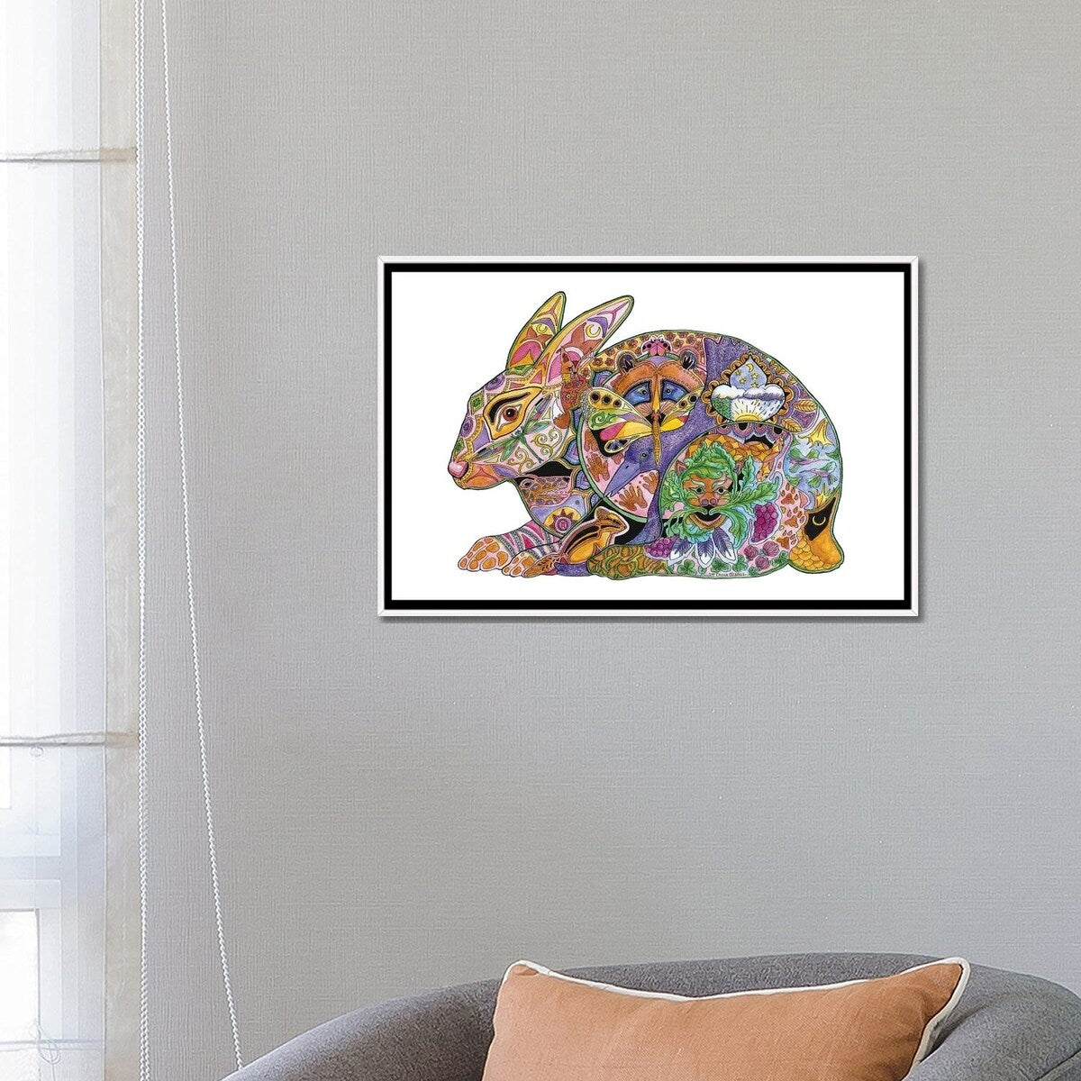 iCanvas "Hare" by Sue Coccia Framed