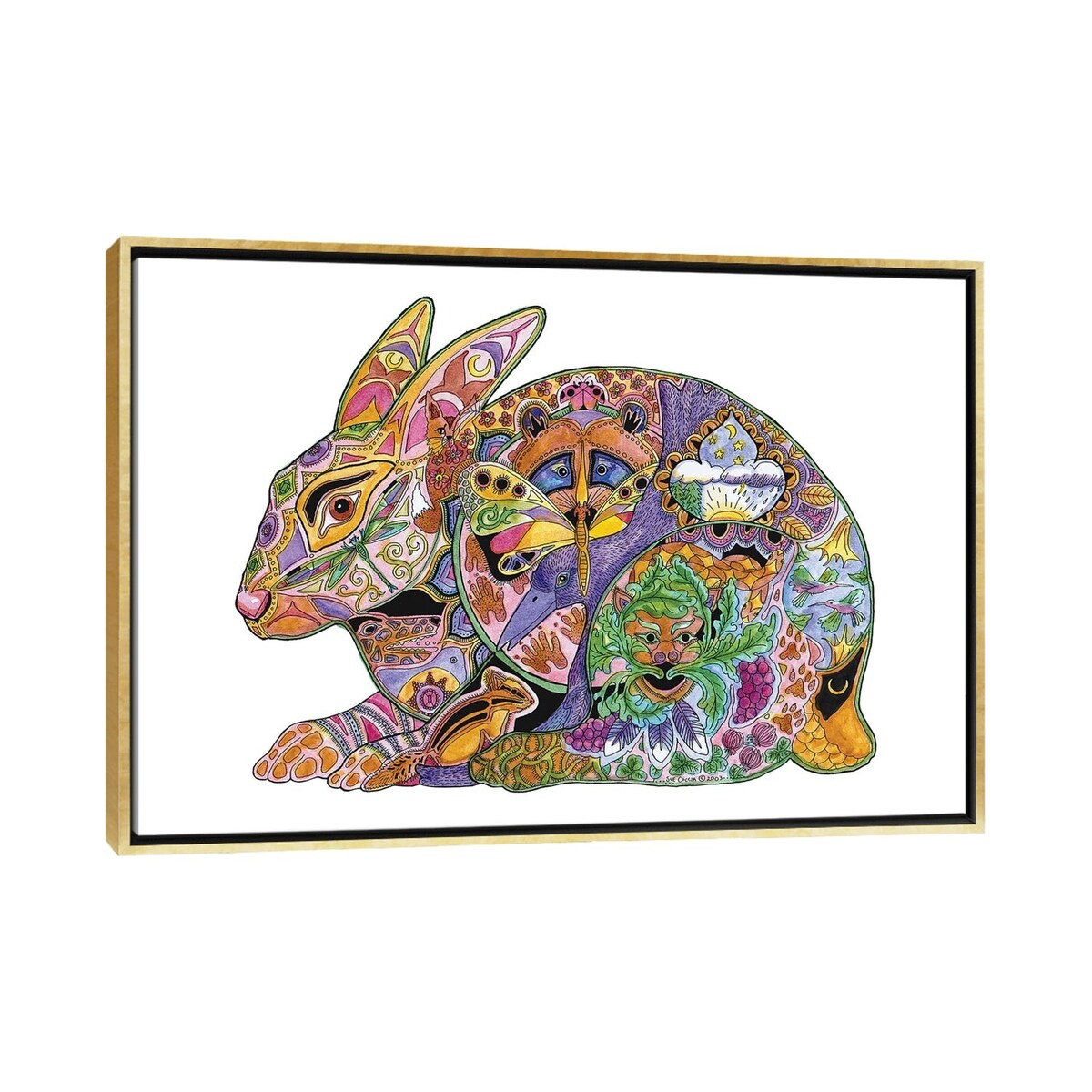 iCanvas "Hare" by Sue Coccia Framed
