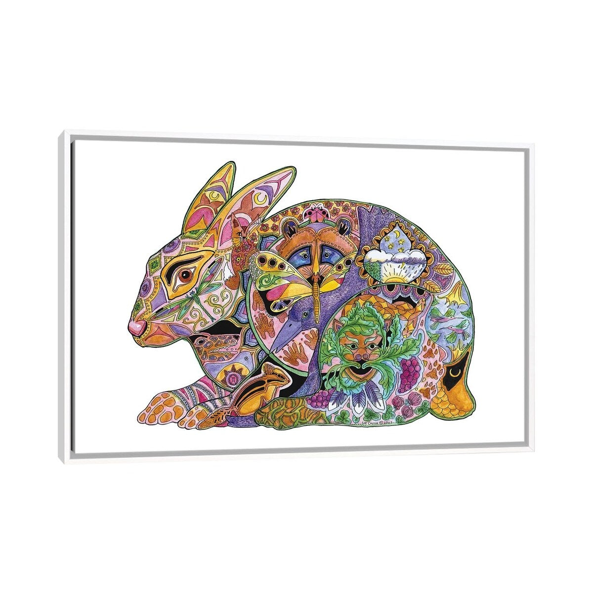 iCanvas "Hare" by Sue Coccia Framed