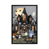 iCanvas "Haunted House Friends" by Katie Bryant Framed