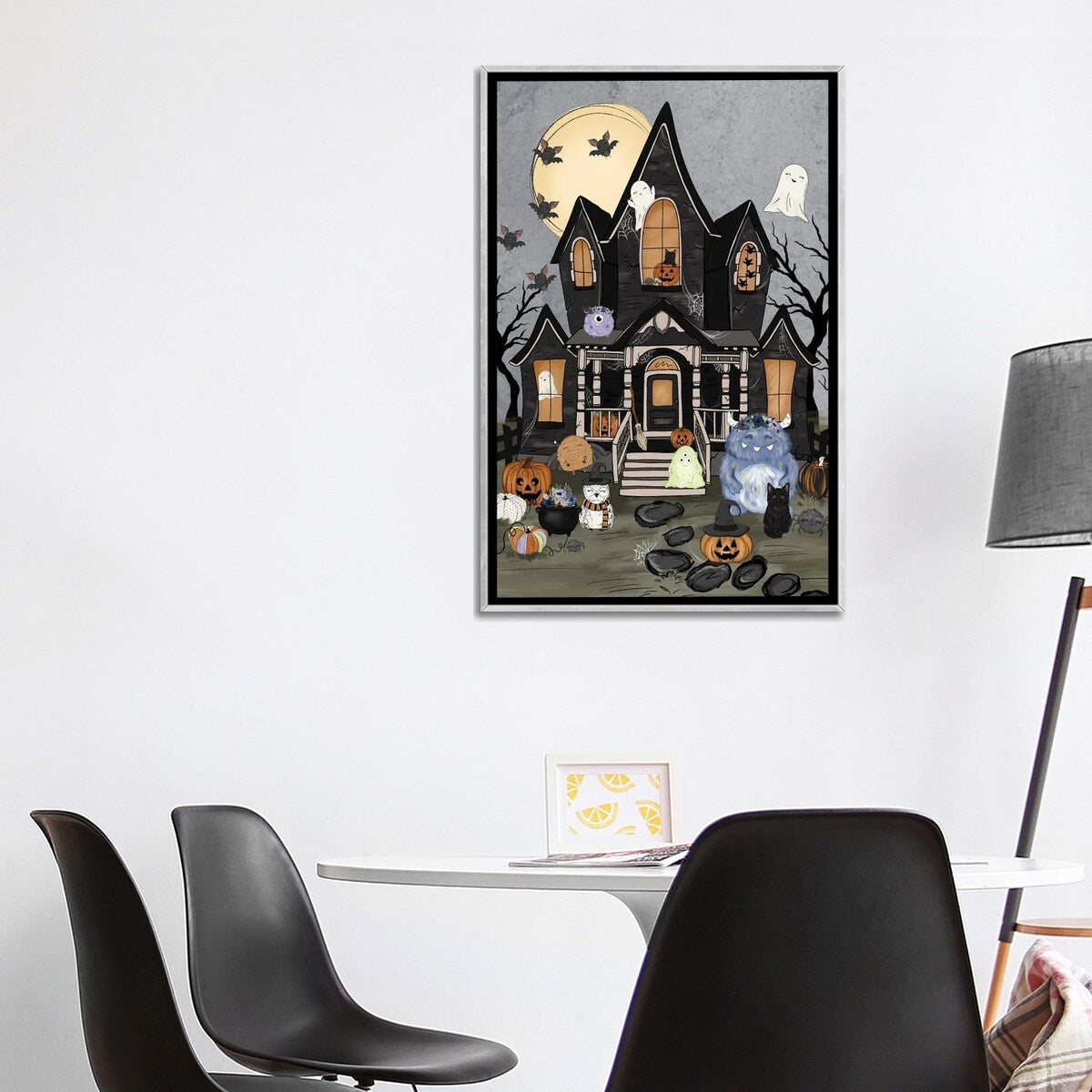iCanvas "Haunted House Friends" by Katie Bryant Framed