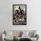 iCanvas "Haunted House Friends" by Katie Bryant Framed
