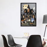 iCanvas "Haunted House Friends" by Katie Bryant Framed