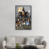 iCanvas "Haunted House Friends" by Katie Bryant Framed