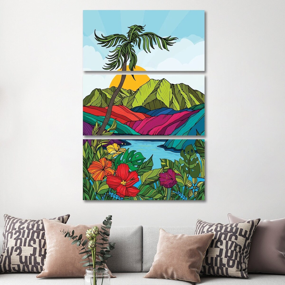 iCanvas "Hawaiian Escape" by Annie Brace 3-Piece Canvas Wall Art Set