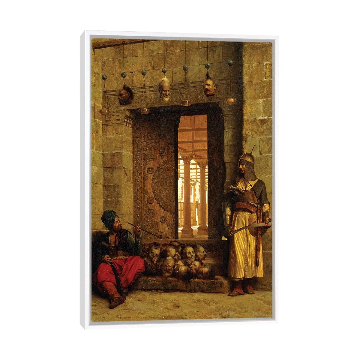iCanvas "Heads Of The Rebel Beys At The Mosque-El Assaneyn, 1866" by Jean Leon Gerome Framed