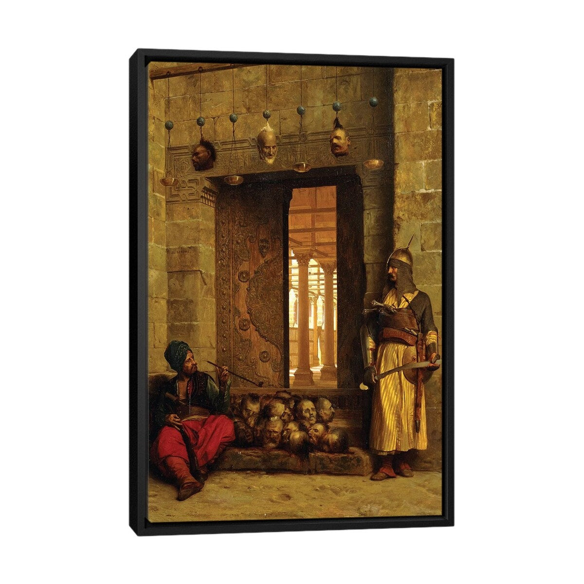 iCanvas "Heads Of The Rebel Beys At The Mosque-El Assaneyn, 1866" by Jean Leon Gerome Framed