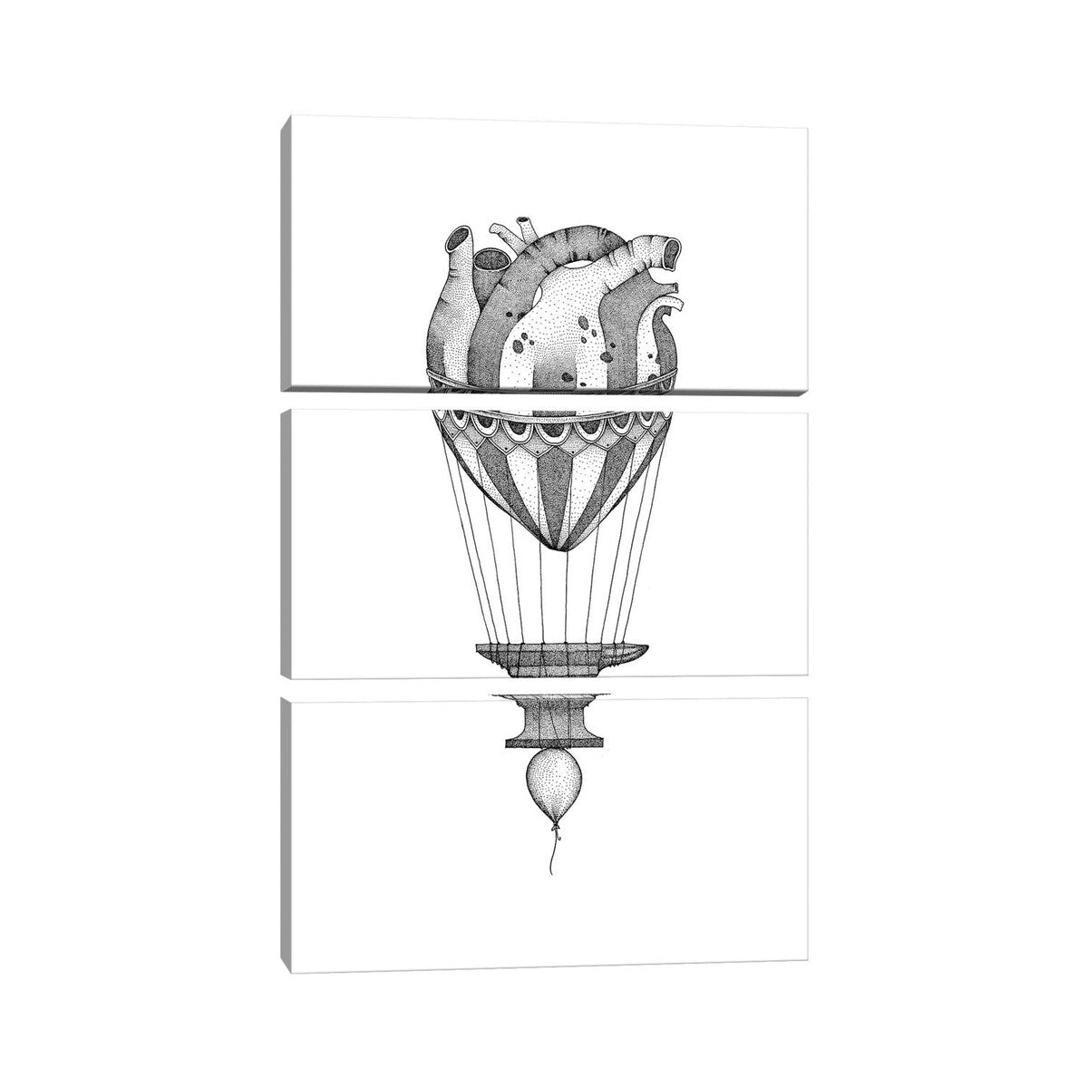 iCanvas "Heart's Weight" by Christophe Hompesch 3-Piece Canvas Wall Art Set