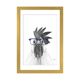 iCanvas "Hen With Blue Glasses" by Printable Lisa's Pets