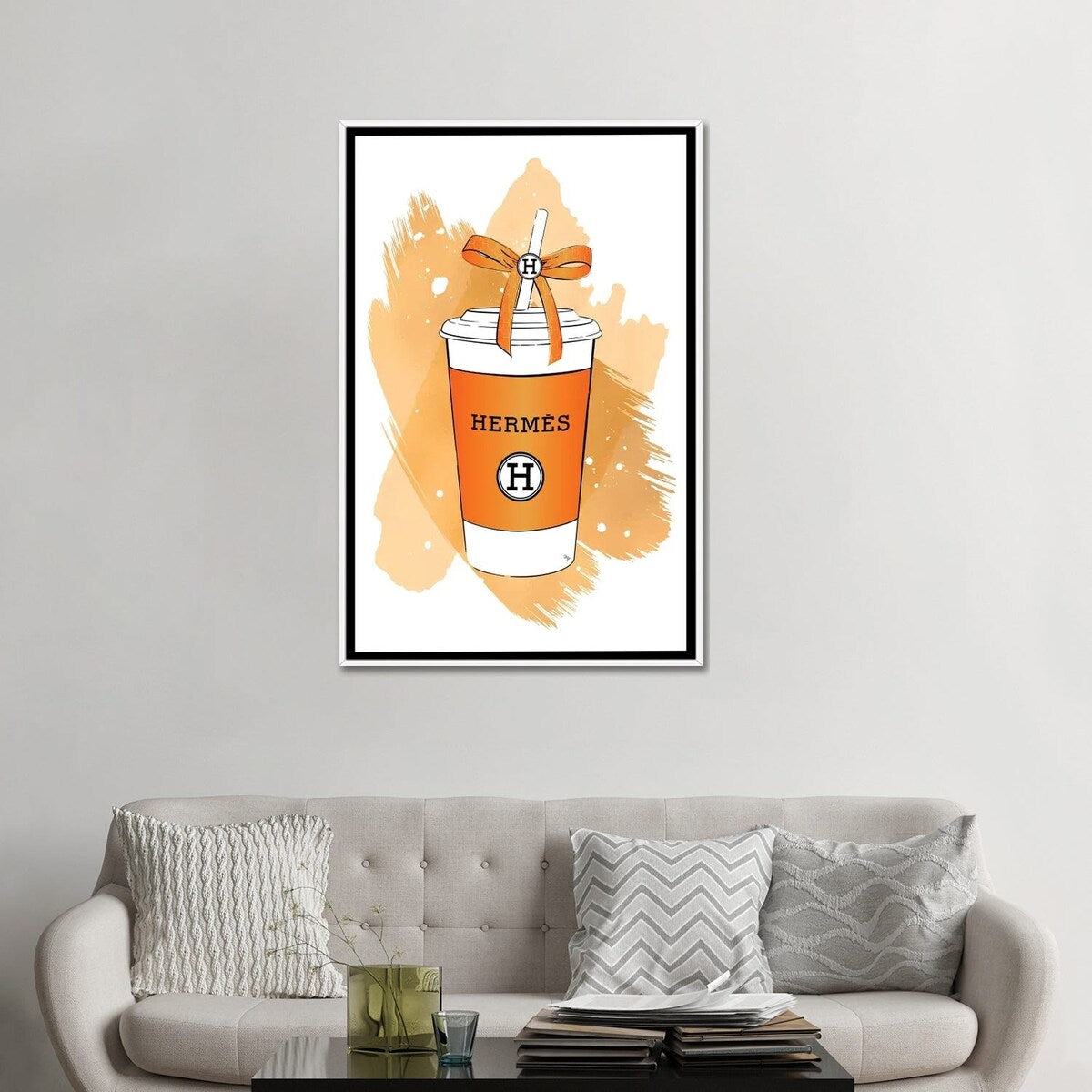 iCanvas "Hermes Soft Drink" by Martina Pavlova Framed Canvas Print