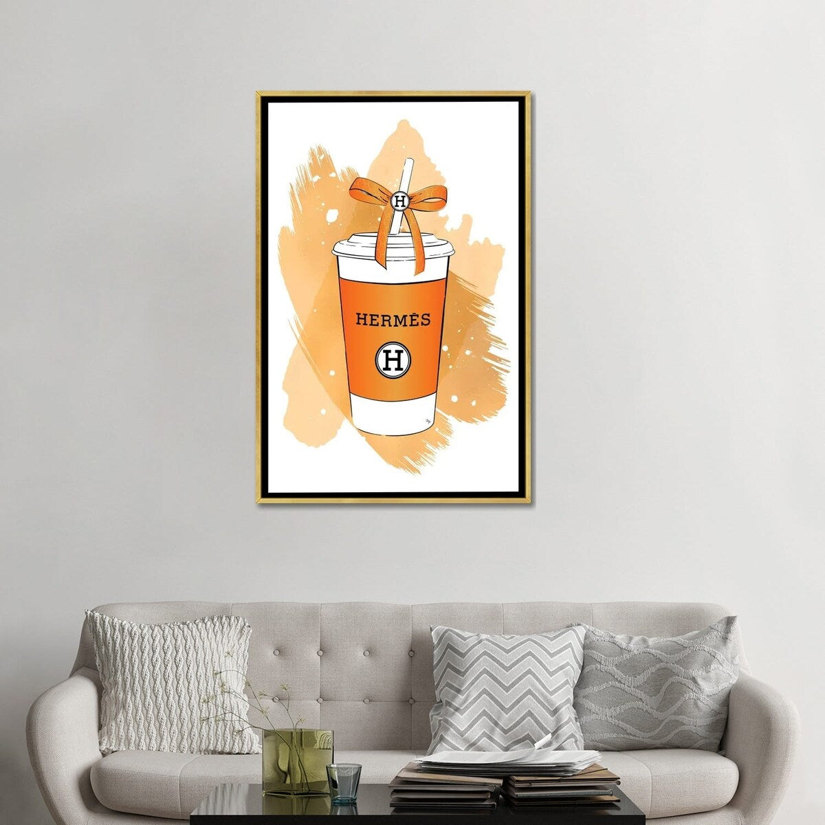 iCanvas "Hermes Soft Drink" by Martina Pavlova Framed Canvas Print