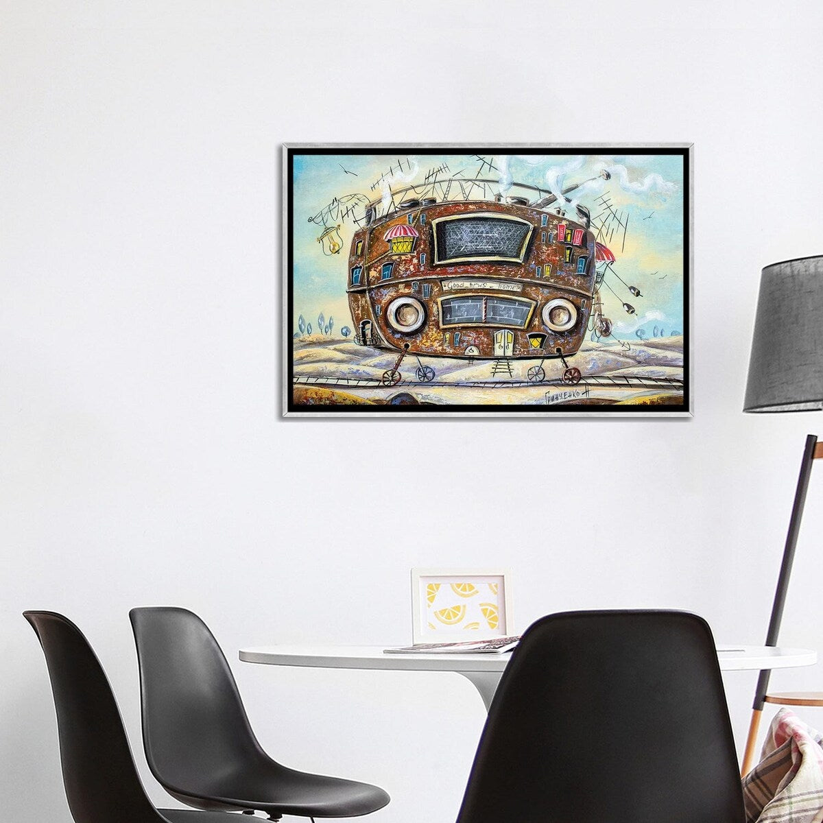 iCanvas "Home Of Good News" by Natalia Grinchenko Framed