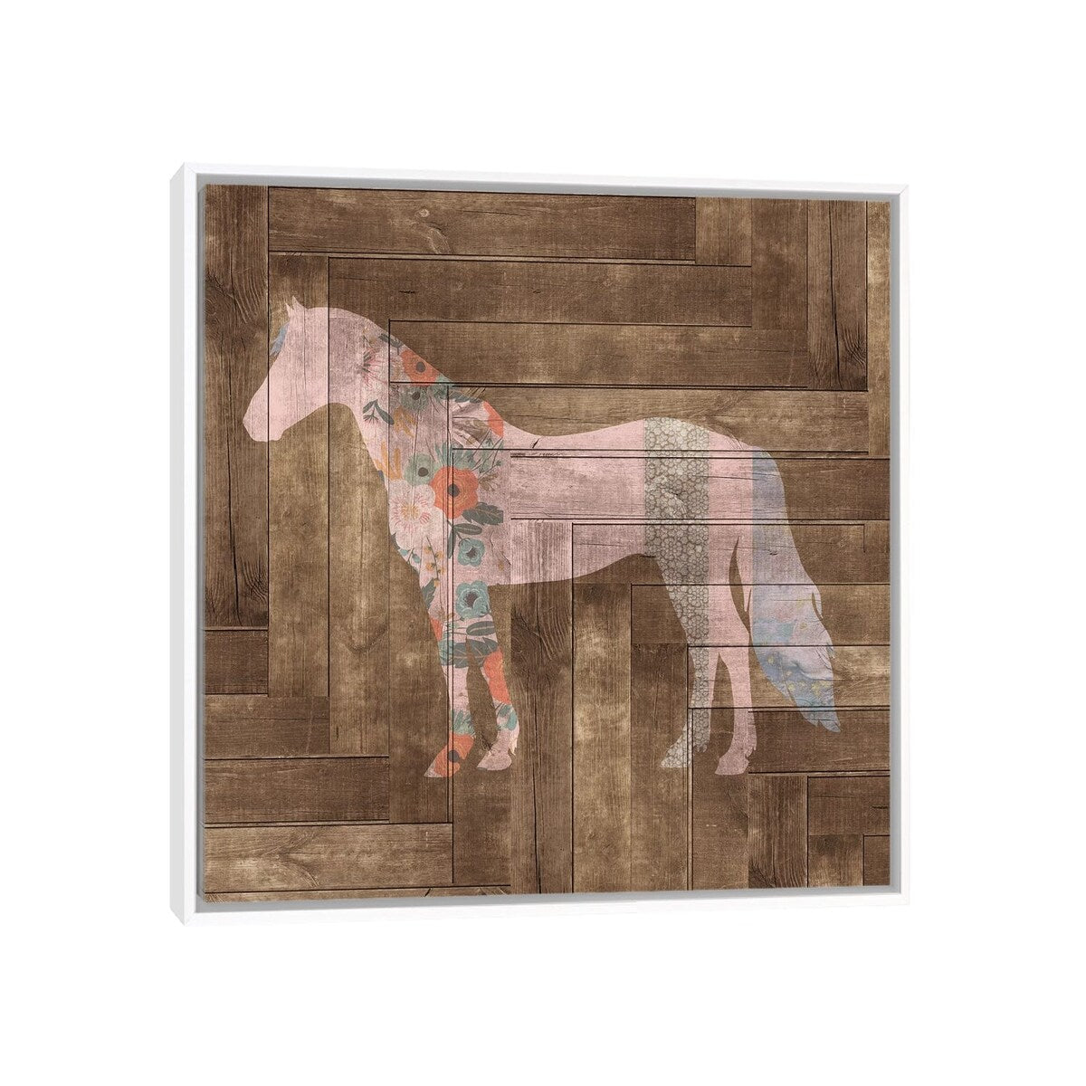 iCanvas "Horse II" by Front Porch Pickins Framed Canvas Print