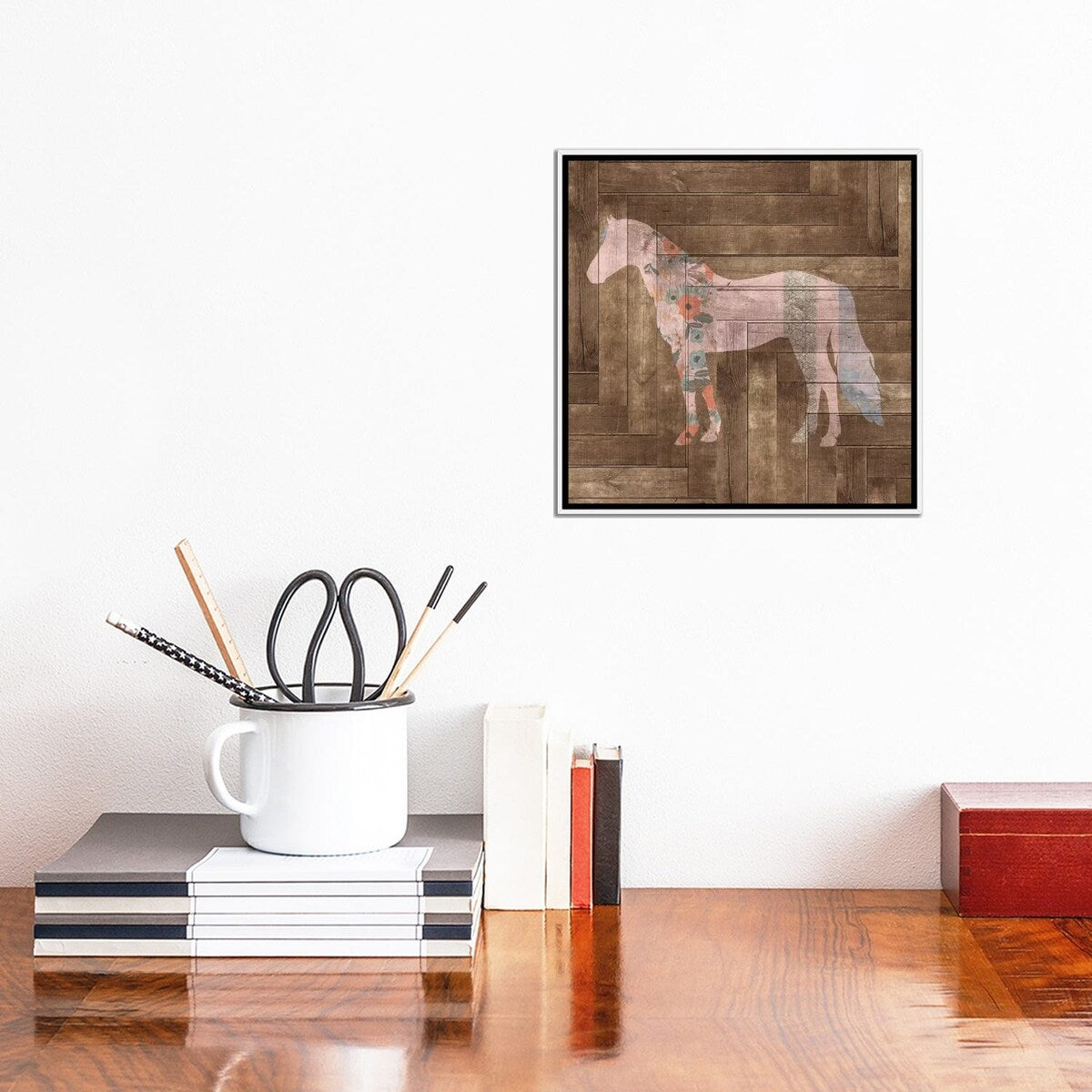 iCanvas "Horse II" by Front Porch Pickins Framed Canvas Print