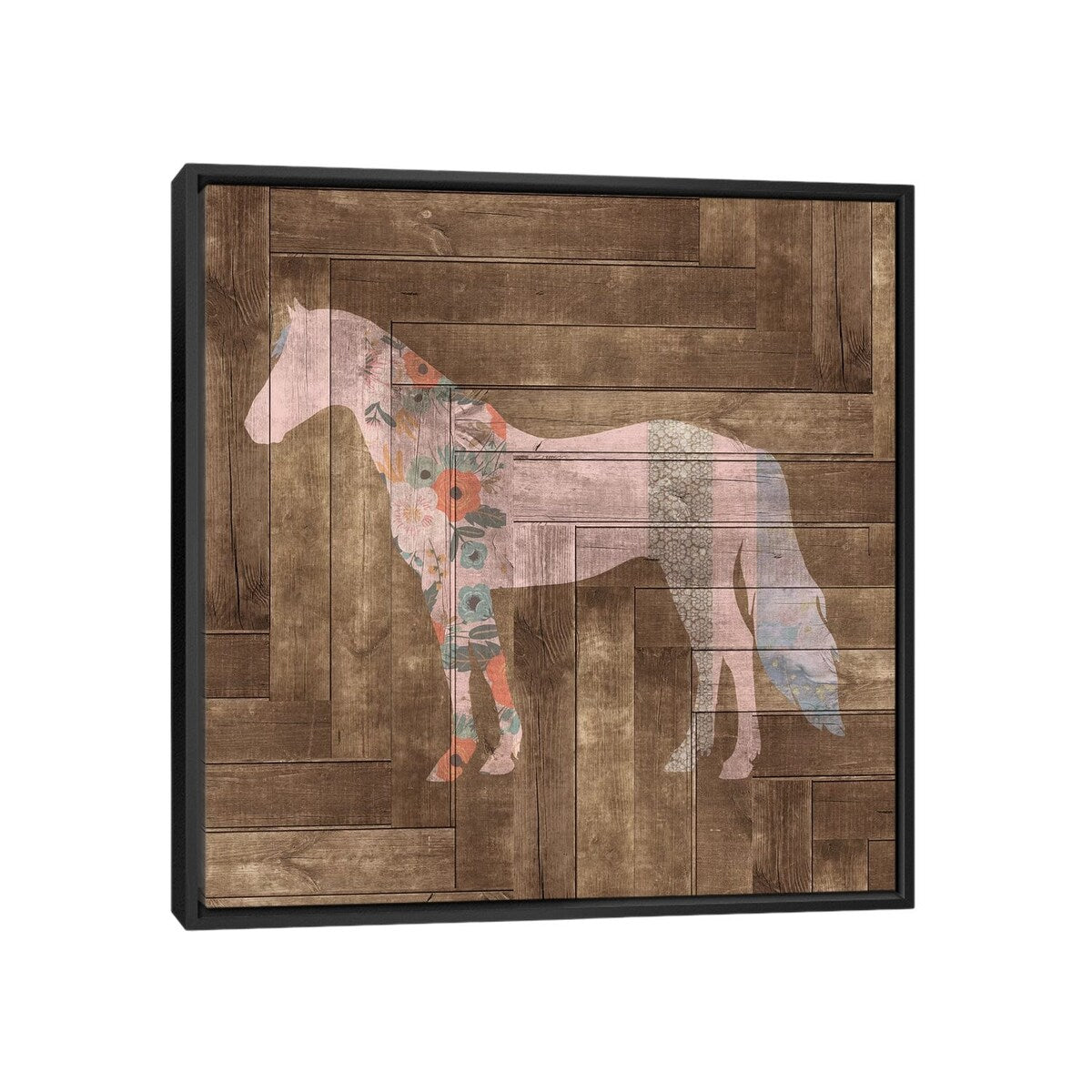 iCanvas "Horse II" by Front Porch Pickins Framed Canvas Print