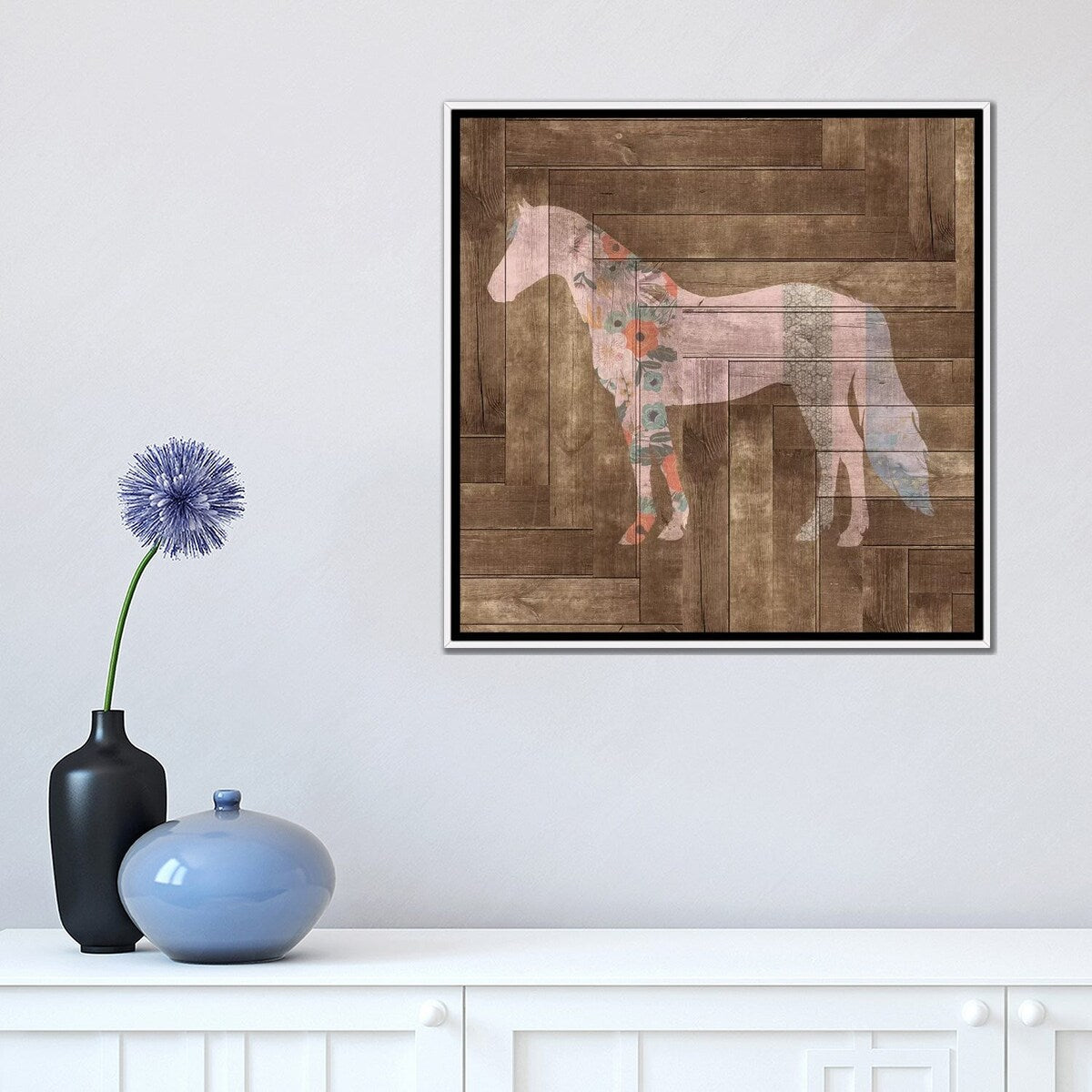 iCanvas "Horse II" by Front Porch Pickins Framed Canvas Print