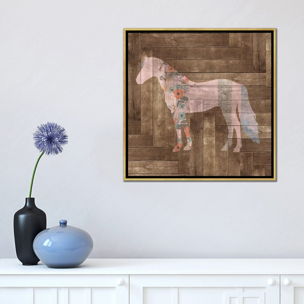 iCanvas "Horse II" by Front Porch Pickins Framed Canvas Print