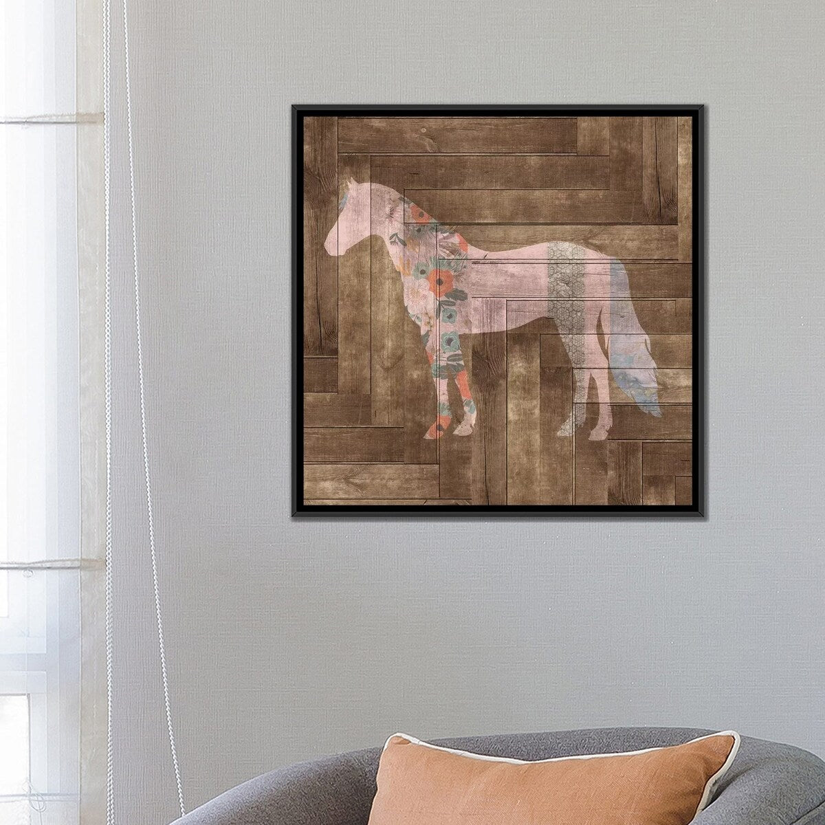 iCanvas "Horse II" by Front Porch Pickins Framed Canvas Print