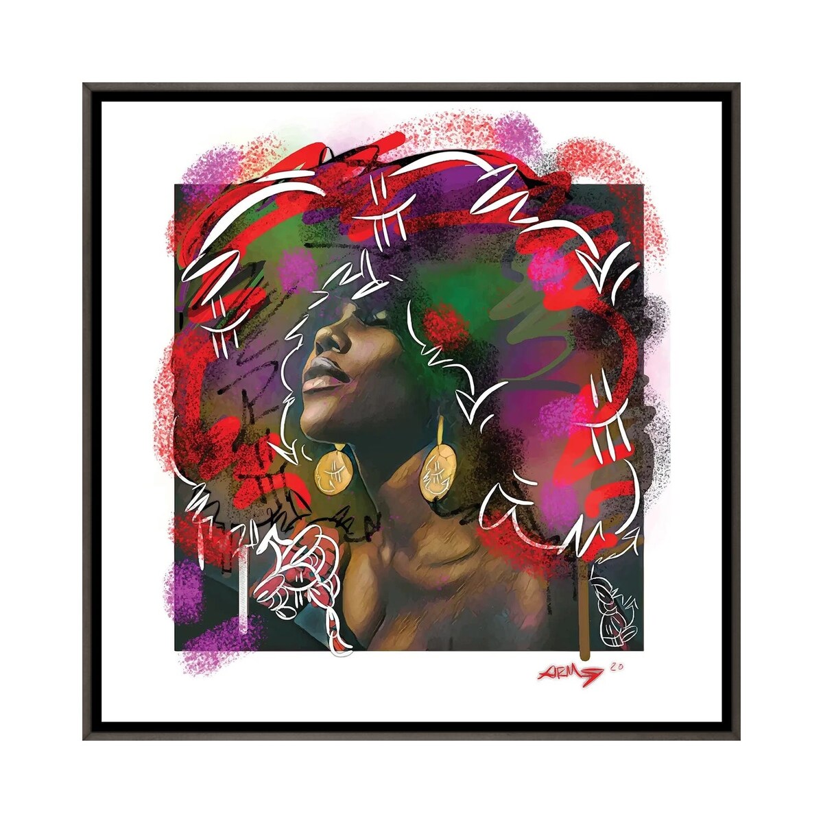 iCanvas "I Got Soul" by Arm Of Casso Framed