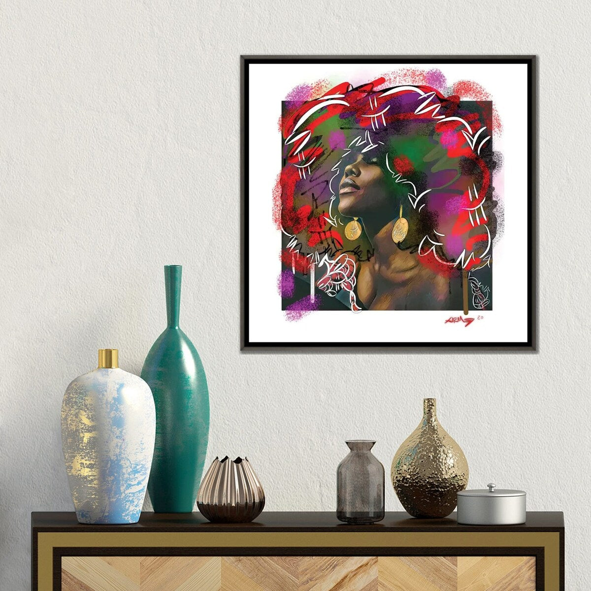 iCanvas "I Got Soul" by Arm Of Casso Framed
