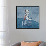 iCanvas "Indigo VI I Like Swim Cap" by Hiroyuki Kurava Framed
