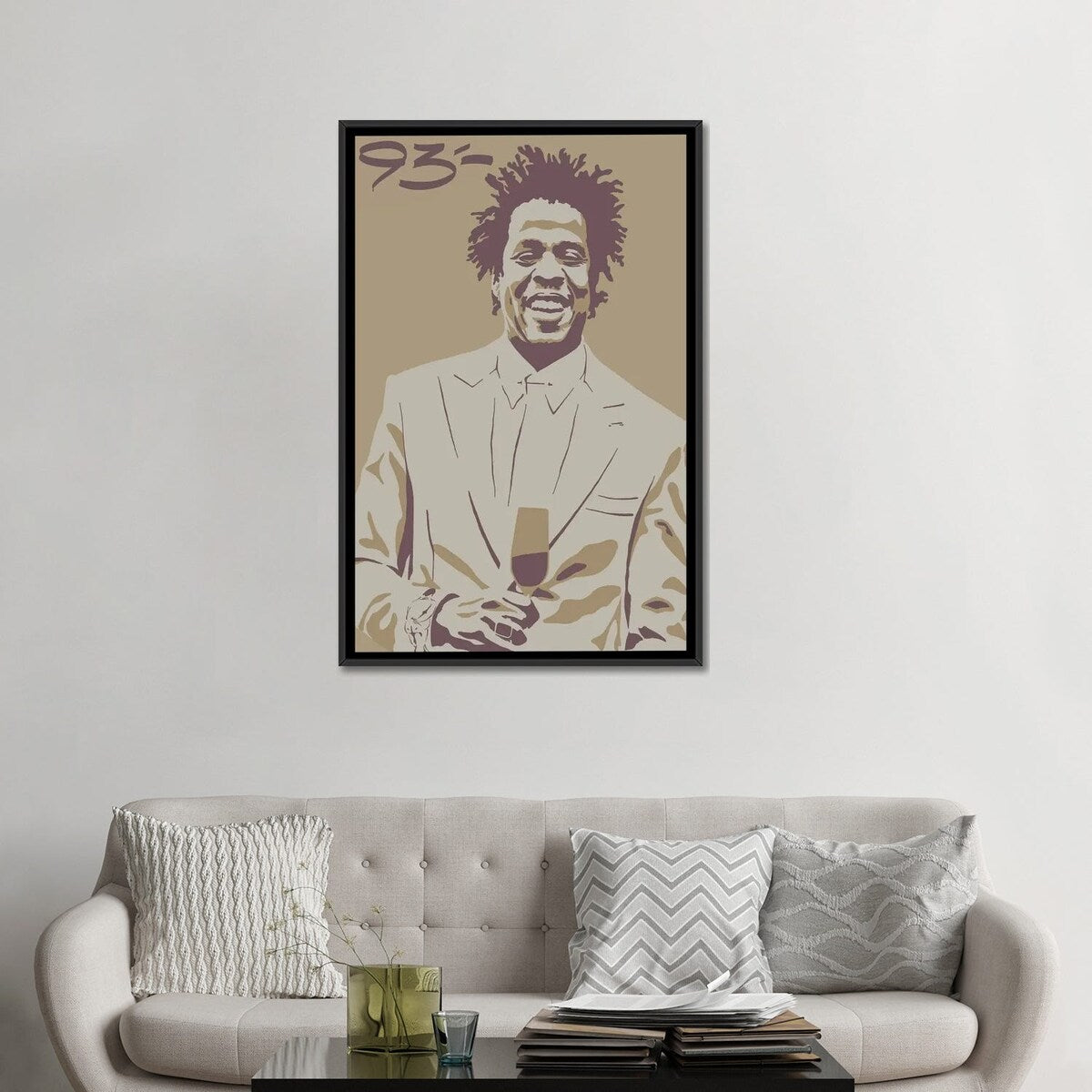 iCanvas "Jay Z" by 9THREE Framed Canvas Print