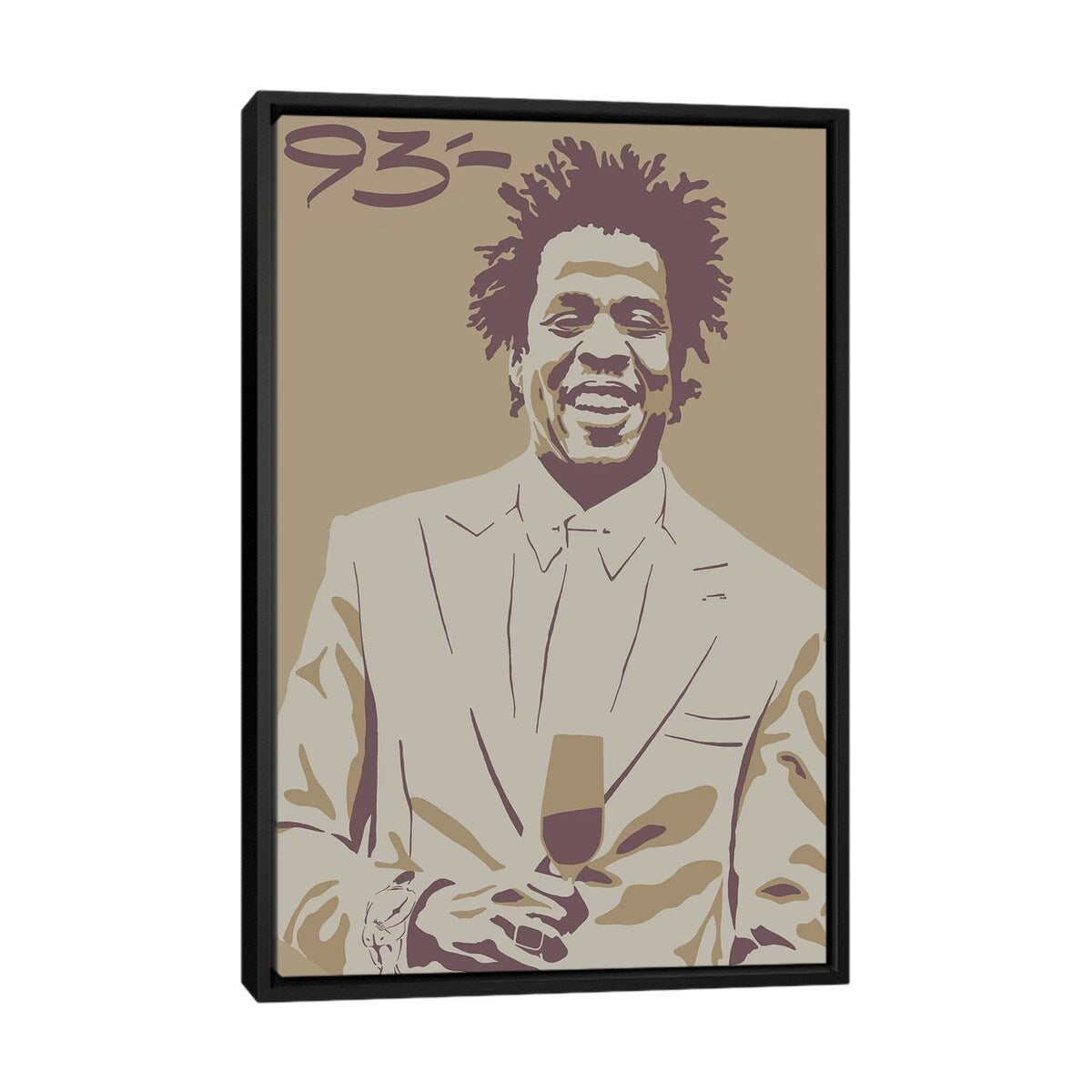 iCanvas "Jay Z" by 9THREE Framed Canvas Print