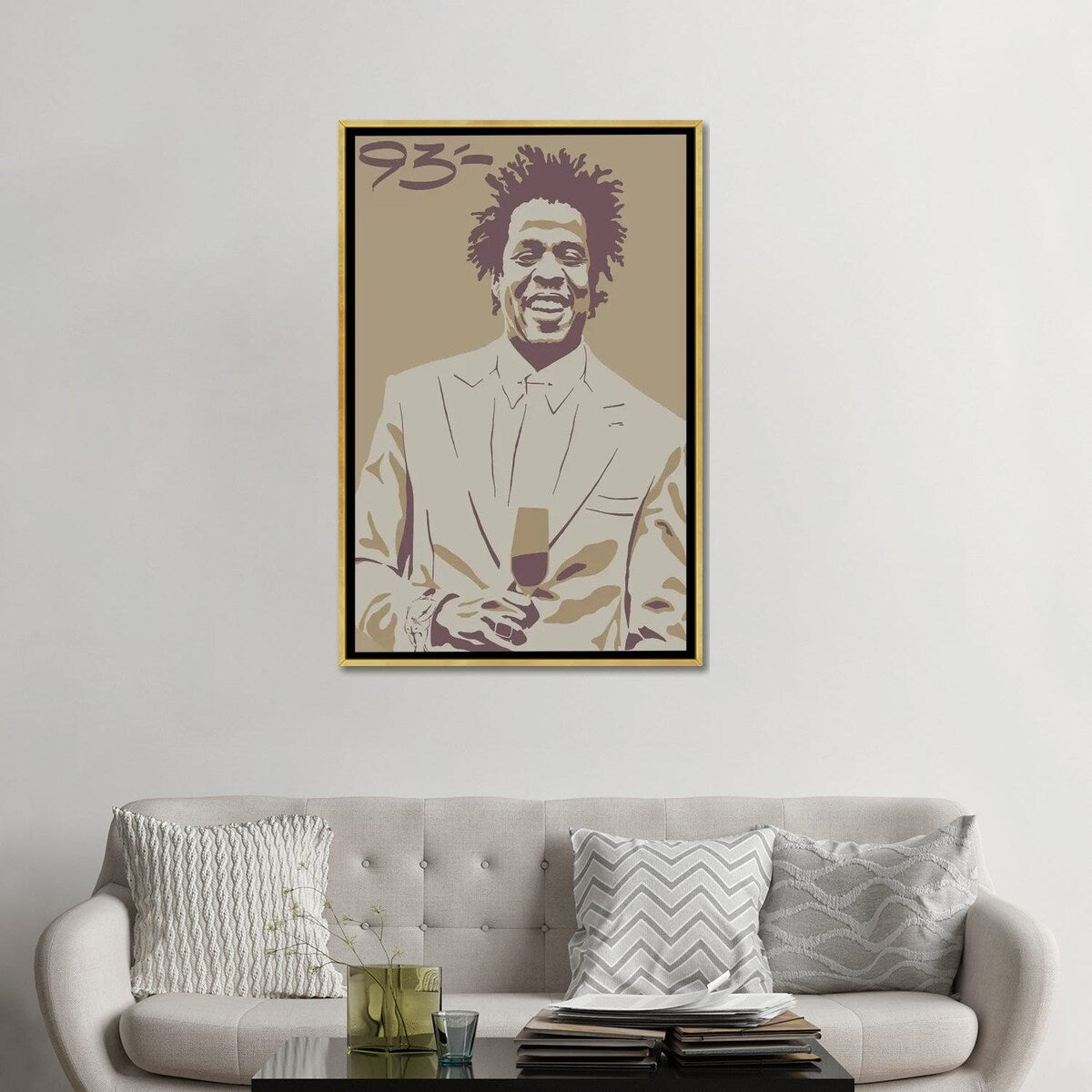 iCanvas "Jay Z" by 9THREE Framed Canvas Print