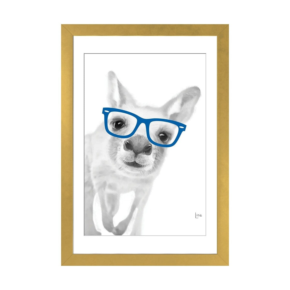 iCanvas "Kangaroo With Blue Glasses" by Printable Lisa's Pets