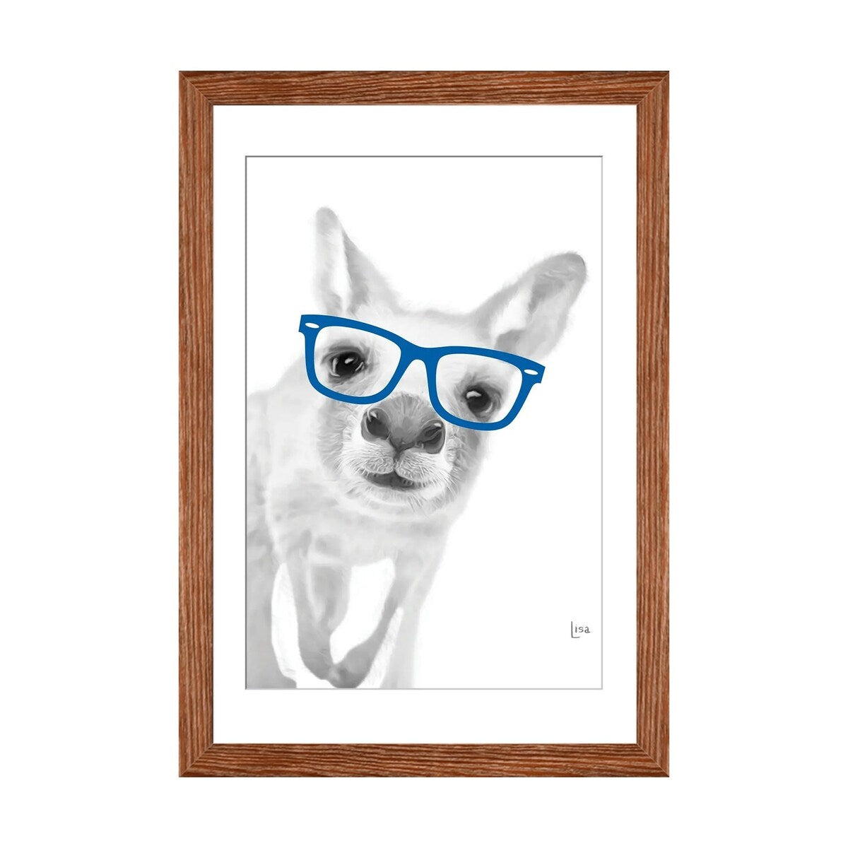 iCanvas "Kangaroo With Blue Glasses" by Printable Lisa's Pets