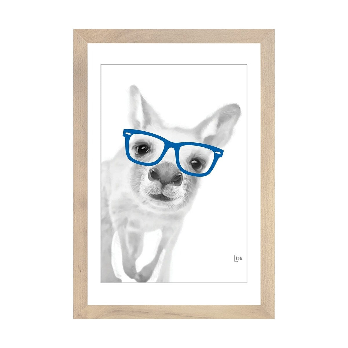 iCanvas "Kangaroo With Blue Glasses" by Printable Lisa's Pets