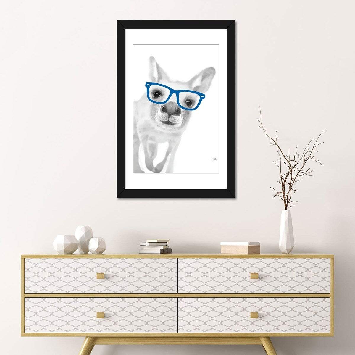 iCanvas "Kangaroo With Blue Glasses" by Printable Lisa's Pets