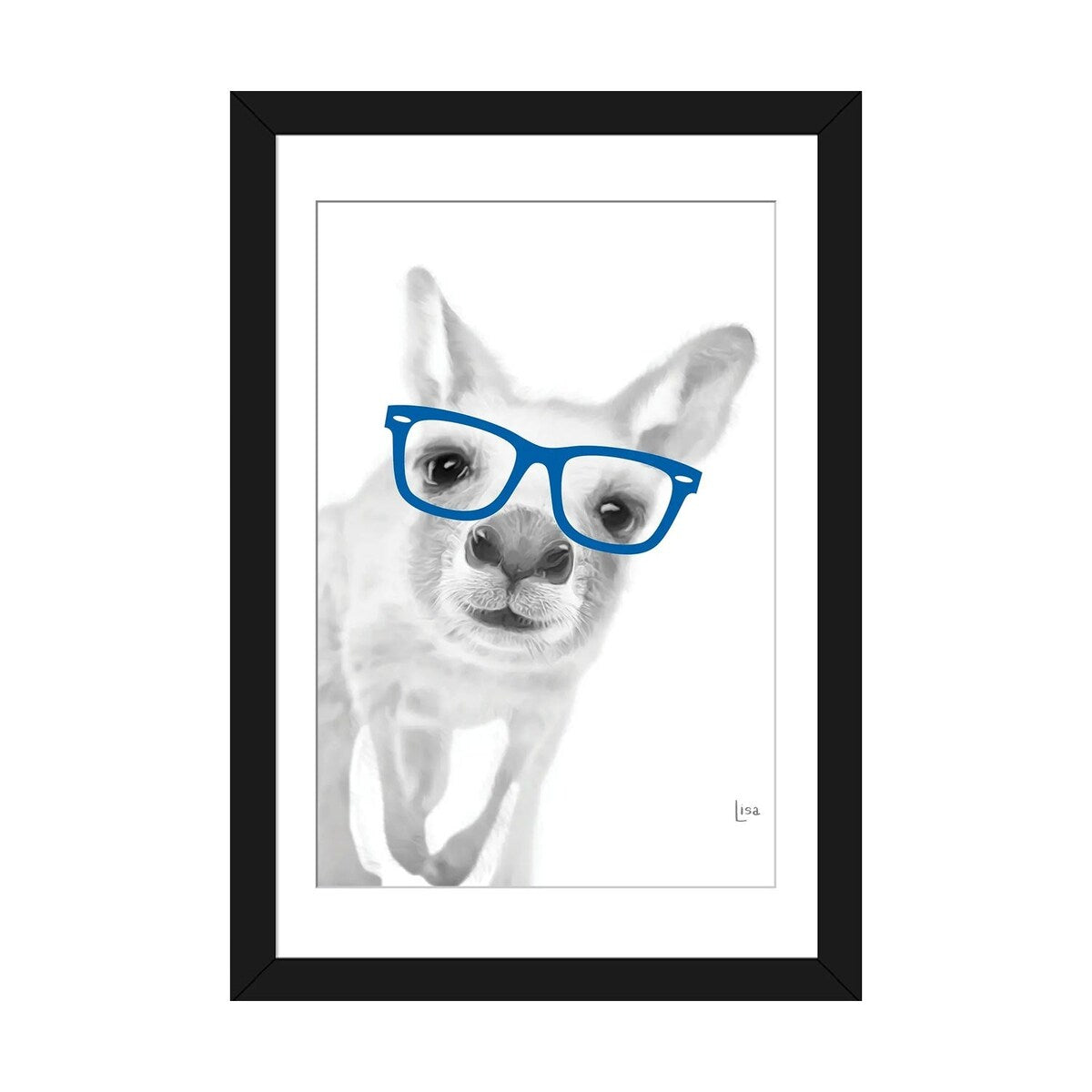 iCanvas "Kangaroo With Blue Glasses" by Printable Lisa's Pets