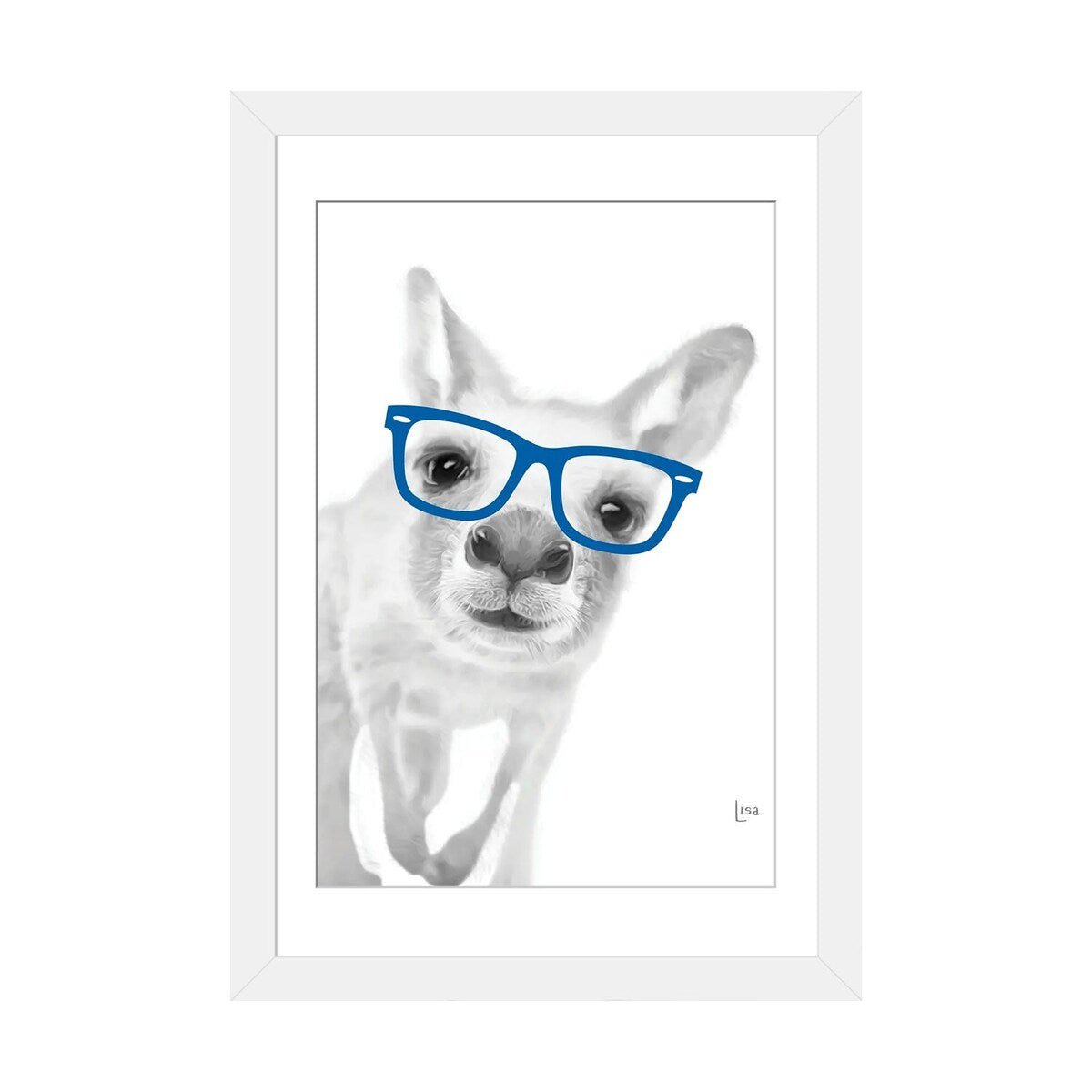 iCanvas "Kangaroo With Blue Glasses" by Printable Lisa's Pets