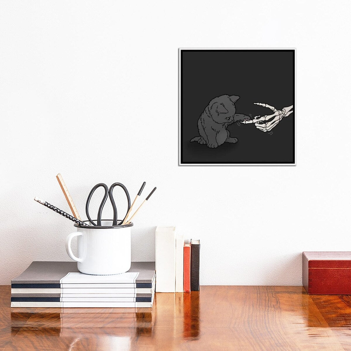 iCanvas "Kitty, Kitty" by Tiina Menzel Framed Canvas Print